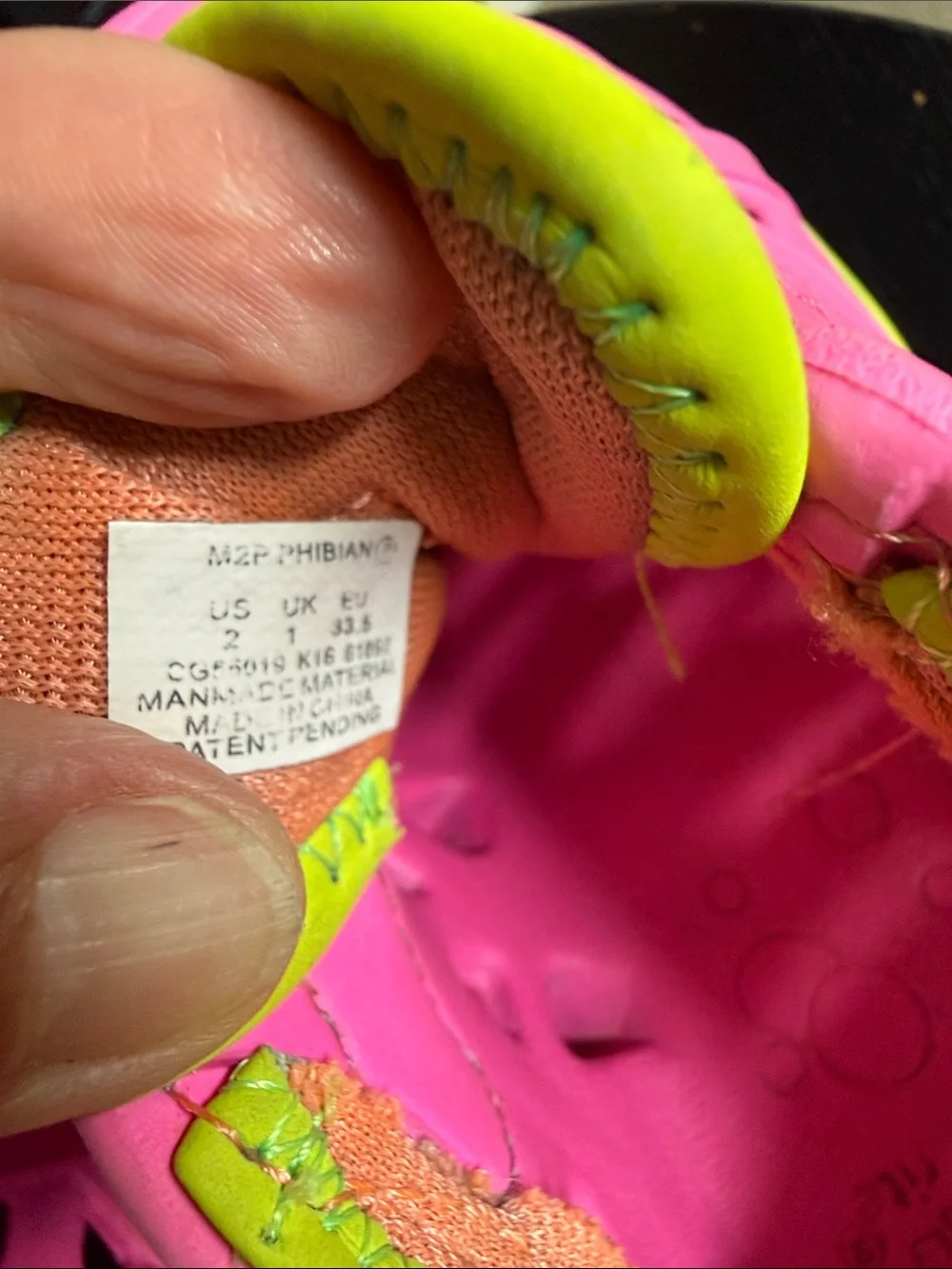 Stride Rite Kids' Pink and Neon Green Water Shoes
